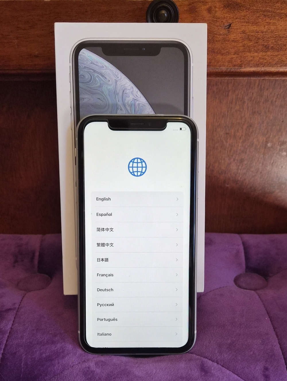 Apple iPhone XR Silver with White Display